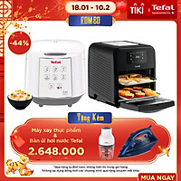 Combo Nồi chiên không dầu Tefal 9 trong 1 Easy fry Oven & Grill FW501815 + Nồi cơm điện tử Tefal RK733168 - 1.8L, 750W - Hàng chính hãng