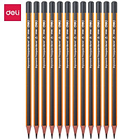 Bút 2B kèm tẩy Deli - sọc neon nhiều màu - 12 cây/hộp - E37013 / E37014 / E37015 / E37016/ E37000/ E58103/ E10902
