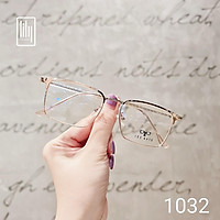 Gọng kính kim loại nam nữ Lilyeyewear mắt vuông thanh mảnh nhẹ nhàng màu sắc thời trang 1032