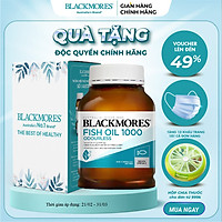 Blackmores Odourless Fish Oil 1000 Mini Capsules 400v - Dầu cá KHỬ MÙI tự nhiên Blackmore Úc, bổ sung omega 3