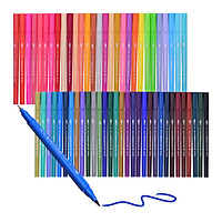 60 Colors Dual Tip Flexible Brush Marker Pen 0.4mm Fineliner Tip & 1-2mm Highlighters Brush Tip for Adults Kids Drawing