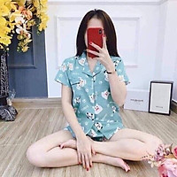 Bộ Pijama Ngắn Tay - Bộ Ngủ Nữ Ulzzang Cute Hot Trend 2021