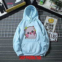 Áo hodi lợn hồng cute chất nỉ bông phom rộng siêu ấm