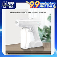 Vòi phun điện Nano Blue Light Atomize khử khuẩn không dây cầm tay có thể cắm sạc