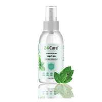 Xịt Phòng Tinh Dầu Bạc Hà Hữu Cơ Organic 24Care 50ML/100ML - Kháng khuẩn - Khử mùi hôi - Đuổi muỗi, côn trùng - Tập trung tinh thần làm việc, lái xe, học hành - Hương thơm thư giãn.