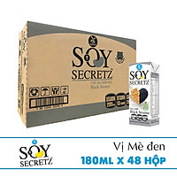 Thùng Sữa Đậu Nành Mè Đen Soy Secretz 48 Hộp Nhập Khẩu Thái Lan (180ml/Hộp)
