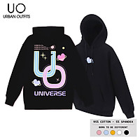 Áo Hoodie Nữ Nam Form Rộng URBAN OUTFITS In Trái Tim UO Universe HOO15 Chui Đầu Thun Cotton Nỉ Local Brand