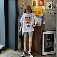 Áo thun tay lỡ Unisex - Áo phông nam nữ họa tiết Gấu Weekend hot trend trẻ trung chất liệu cotton 100%