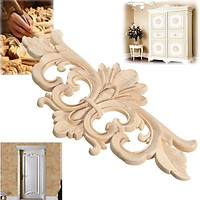 22*10 cm Wood Carved Corner Onlay Applique Frame Decor Furniture Craft Unpainted