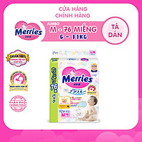 Đủ size Tã/bỉm dán Merries Jumbo đủ size M76/L64