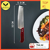 Dao thái thịt, dao thái rau, dao gọt hoa quả - Dao bài thái cán ốp - thép Nhật trắng không gỉ