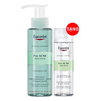 (MUA 1 TẶNG 1) GEL RỬA MẶT DÀNH CHO DA NHỜN MỤN EUCERIN PROACNE CLEASING 400ML TẶNG NƯỚC TẨY TRANG EUCERIN 200ML