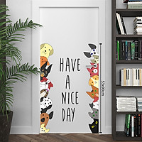 Decal Dán Tường Hình Thú Cưng Lấp Ló 2 Bên | Decal Dán Tường Trang Trí Phòng Ngủ Cho Bé