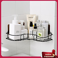 Kệ Dán Góc Tường Tam Giác Đựng Đồ Nhà Tắm, Nhà Bếp Kim Loại - Miễn Phí Vận Chuyển