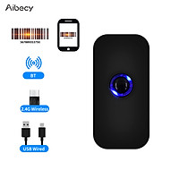 Aibecy Handheld 3-in-1 Barcode Scanner 1D/2D/QR Bar Code Reader Support BT & 2.4G Wireless & USB Wired Connection
