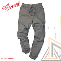 Quần jogger kaki cao cấp Amazing, lưng thun có dây rút, ống bo, thời trang unisex, màu sắc classic dễ phối đồ, có big size