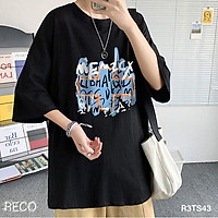 Áo thun, phông nam Hàn Quốc cao cấp dáng rộng tay lỡ T-Shirt Loose R3TS43 Unisex