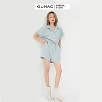 Jumpsuit nữ ngắn tay cánh dơi phối nơ eo GUMAC DB5114
