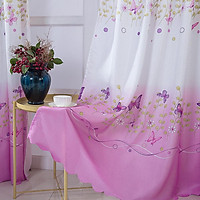 Elegant Butterflies Printing Window Curtain for Living Room Bedroom Decor
