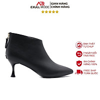 Giày boot nữ cổ ngắn khóa kéo gót cao 5 phân Chính hãng Exull Mode 1918305460