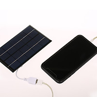 Tấm Sạc Pin Năng Lượng Mặt Trời Mono Có Cổng USB (2.5W/5V) - Đen