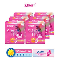 Combo 6 Băng vệ sinh Diana siêu thấm 4 teen 25 cm