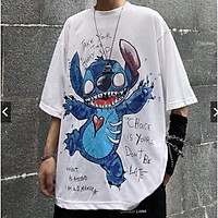 Áo Thun Tay Lỡ Unisex - Áo Thun Nam Nữ Form Rộng Stitch Don't Be Late Ulzzang Cá Tính S-3 XL