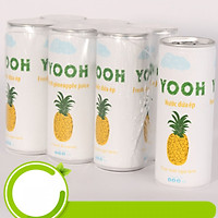 Nước ép Dứa từ trái cây tươi YOOH- Lốc 6 lon (240ml/lon)