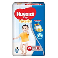 Tã/bỉm quần Huggies Size XL8 ( 8 miếng cho bé 12-17kg) - HSD luôn mới