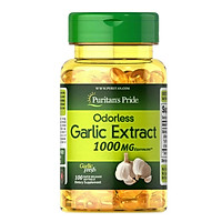 Viên Uống Tinh Dầu Tỏi Puritan's Pride Garlic Oil 1000mg 100 Viên Của Mỹ là Kháng Sinh Tự Nhiên, Tăng Đề Kháng và Hệ Miễn Dịch, Ngăn Ung Thư, Ổn Định Huyết Áp, Giảm Cholesterol, Ngừa Cảm Cúm Theo Mùa