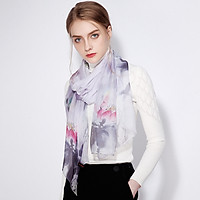 Shanghai story STORY Of SHANGHAI silk scarf female silkworm silk scarf autumn and winter casual shawl blue and white whisper water blue
