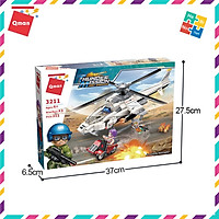 Bộ Đồ Chơi Xếp Hình Thông Minh Lego Quân Sự Qman Máy Bay Trực Thăng Tấn Công 3211 Cho Trẻ Từ 6 Tuổi 352 Mảnh Ghép
