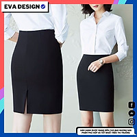 Chân váy ngắn công sở xẻ sau dáng chữ a Eva design vải umi cao cấp co giãn siêu xinh