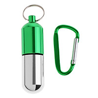 Aluminum Alloy Waterproof Pill Box Drug Holder Container + Keychain