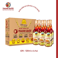 Hộp 6 Chai Nước Mắm Phú Quốc - Thanh Quốc 520ml 40N