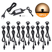10PCS 35mm LEDs Deck Lights Set 4W 100LM S M D 5050 Small Recessed In-ground Underground IP67 Water Resistance Spotlight