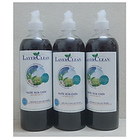 Combo 3 Chai Nước Rửa Chén Hữu Cơ Layer Clean - Hương Quýt, Thể Tích: 800ml