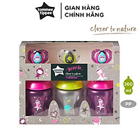 Bộ bình sữa Tommee Tippee BOLDLY GO BOY ty siêu mềm tự nhiên Closer To Nature, núm ty đi kèm 3-6 tháng