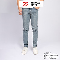 Quần Jean Nam 5S (QB5S001XAS) Xám Sáng, Dáng Ôm Trẻ Trung, Nam Tính