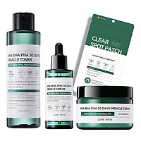 Combo 3 Sản Phẩm Trị Mụn Some By Mi Aha-Bha-Pha 30 Days Miracle - Tặng 1 Miếng Dán Mụn Some By Mi
