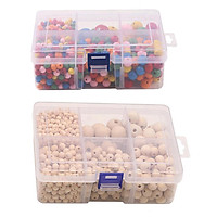 3200Piece Round Natural Wood Spacer Smooth Beads Unfinished Wooden Balls Jewelry