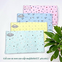 Gối Cao Su Non MAFABEBE Có Lỗ Thông Hơi Thoáng Khí, Chống Bẹp Đầu Cao Cấp Cho Bé