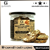 Bánh Biscotti ăn kiêng Nguyên cám GUfoods (có 3 vị: Nguyên bản + Socola + Matcha) - Lành mạnh, Thơm ngon, Phù hợp Eat clean