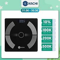 Cân điện tử bluetooth phân tích chỉ số cơ thể Kachi MK223 - Màu đen - Hàng chính hãng