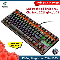 Bàn Phím Cơ Máy Tính XSmart Crack K2 PRO Led RGB 10 Chế Độ Khác Nhau, Chơi Game Dùng Văn Phòng Cực Đã, Tương Thích Với Laptop, PC, Máy Tính, Kiểu Dáng Gaming