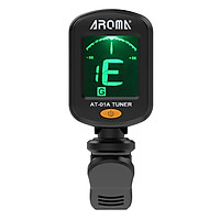 Aroma AT-01A Rotatable Guitar Tuner Clip-on Tuner LCD Display for Guitar Bass Ukulele Violin