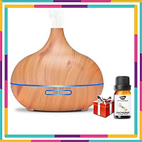 Máy xông tinh dầu cao cấp Thiên Ý giúp khuếch tán, tỏa hương tinh dầu, tạo độ ẩm, xông phòng, tặng kèm điều khiển từ xa và tinh dầu sả chanh Kobi