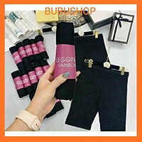 Quần legging đùi BUBUSHOP cuộn tím siêu Hot, Quần biker lửng nữ
