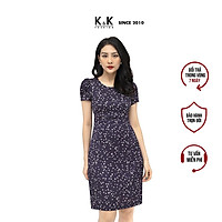 Đầm Công Sở Nữ Form Chữ A K&K Fashion KK105-33 Hoa Nhí Vải Lụa