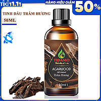 Tinh Dầu Xông Phòng TRẦM HƯƠNG TIDAMO 50ML - Tinh Dầu Trầm Hương Cao Cấp Từ Thiên Nhiên Giúp Bảo Vệ Sức Khỏe, Thư Giãn Và Tĩnh Lặng Tinh Thần - Kiểm Nghiệm Chất Lượng Tại Trung Tâm Quatest 3